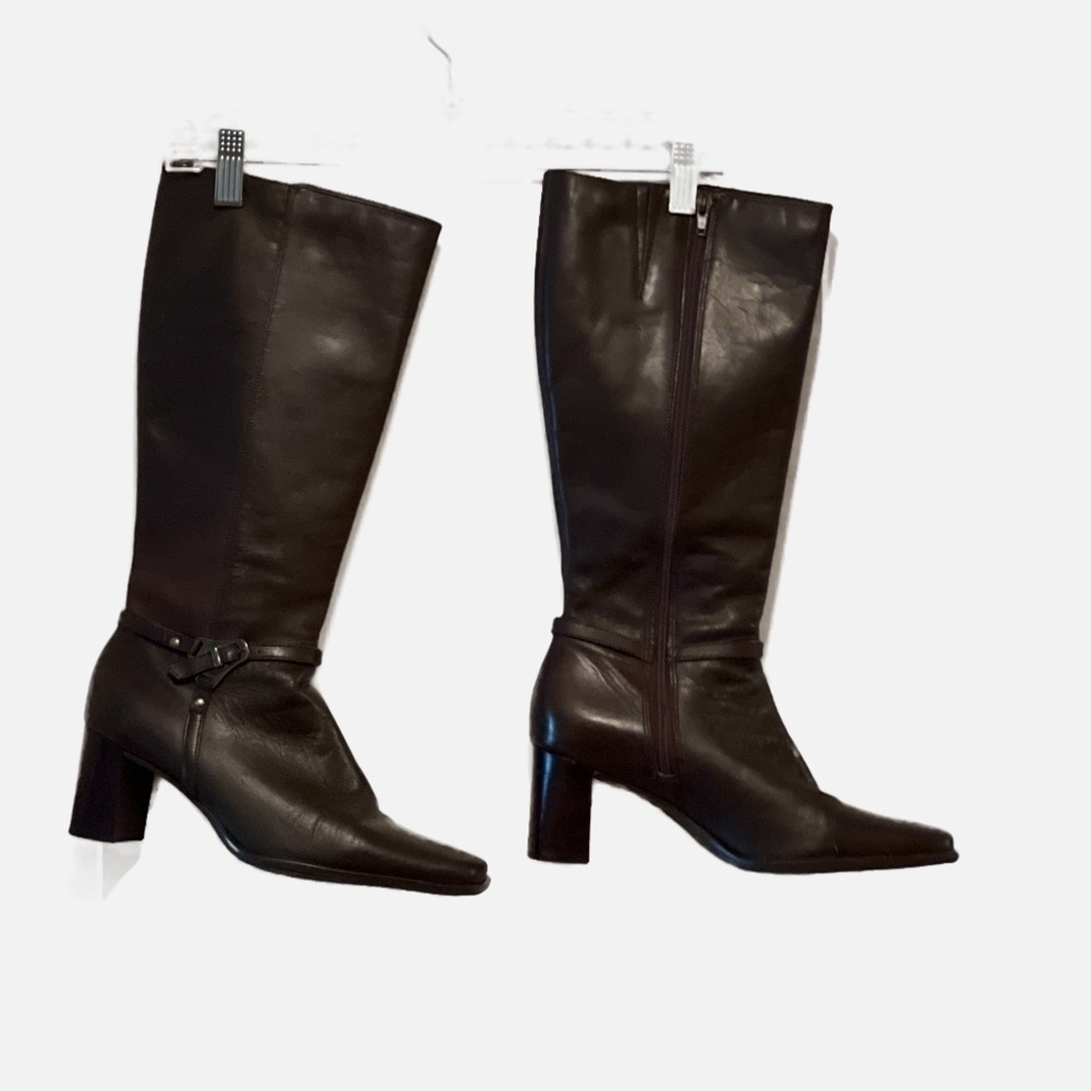Caressa brown leather riding Boots Size 9.5” Medium